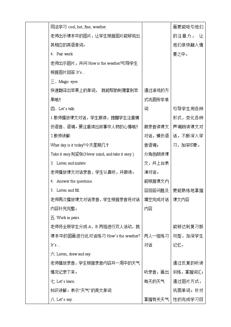 川教版英语四上 Unit2 Lesson1《It's windy and cool》课件+教案+练习+素材02