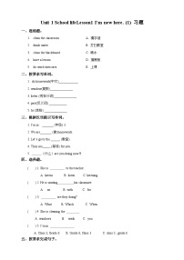 英语川教版Lesson 1 I'm new here精品巩固练习