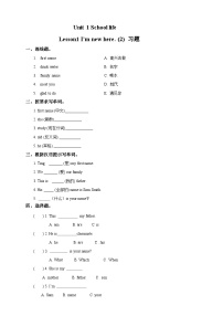 英语六年级上册Lesson 1 I'm new here精品当堂检测题