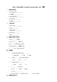 小学英语Lesson 1 I'm new here精品复习练习题