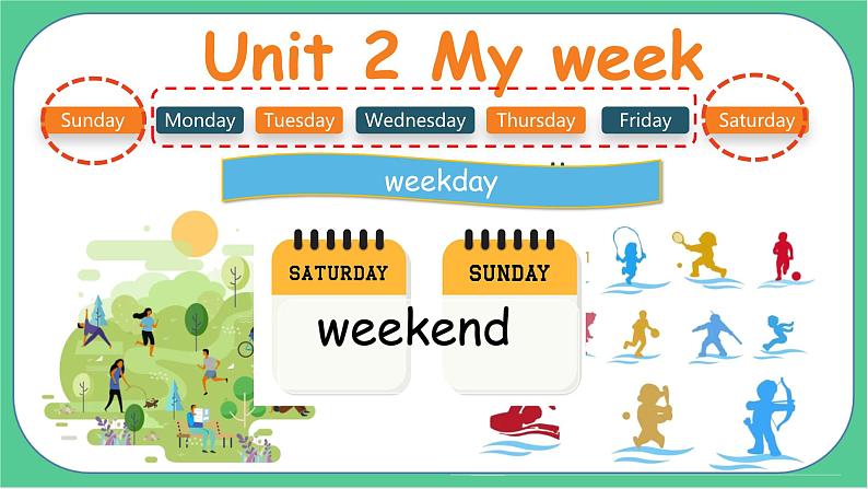 Unit 2My week Part B Let 's talk 课件第2页