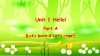 英语人教版 (PEP)Unit 1 Hello! Part A示范课课件ppt