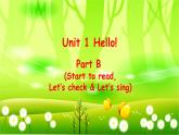 人教版(PEP)英语三年级上册Unit 1 Hello!Part B(Start to read,Let’s check & Let’s sing)课件