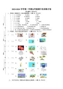 广东省江门市新会区会城镇城南小学2023-2024学年五年级上学期11月期中英语试题