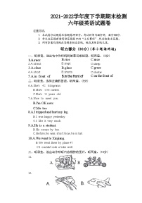 湖北省黄石市西塞山区2021-2022学年六年级下学期期末英语试题