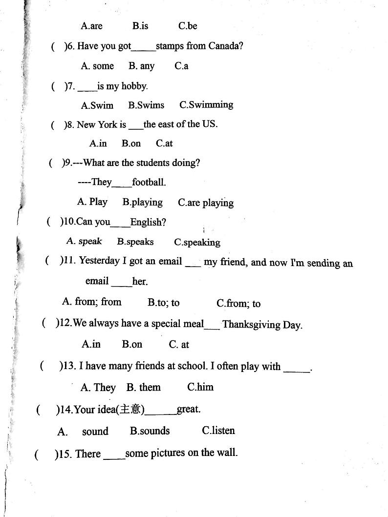 河南省漯河市郾城区龙湖学校2023-2024学年六年级上学期11月期中英语试题第2页