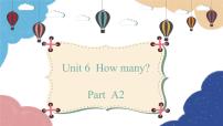 小学英语Unit 6 How many? Part A背景图ppt课件