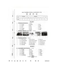 河南省南阳市唐河县2023-2024学年六年级上学期期中英语试题