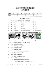 湖南省娄底市涟源市2023-2024学年六年级上学期11月期中英语试题