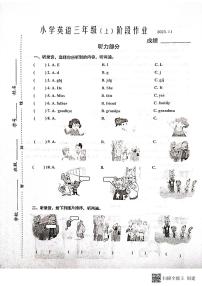 江苏省兴化市2023-2024学年三年级上学期期中英语试卷