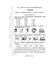 福建省漳州市龙海区2023-2024学年六年级上学期期中英语试题