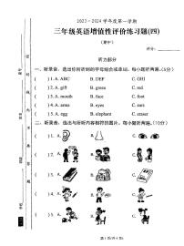 广东省汕尾市陆丰市碣石镇2023-2024学年三年级上学期期中英语试题