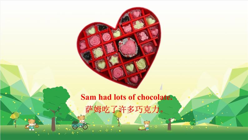 外研版（三起）英语四年级下册 Module 10Unit 2 Sam had lots of chocolate课件08