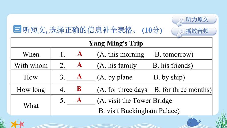 Unit 3 We are going to travel. 综合测试卷（二）（含听力及听力材料）人教精通版英语六年级下册04