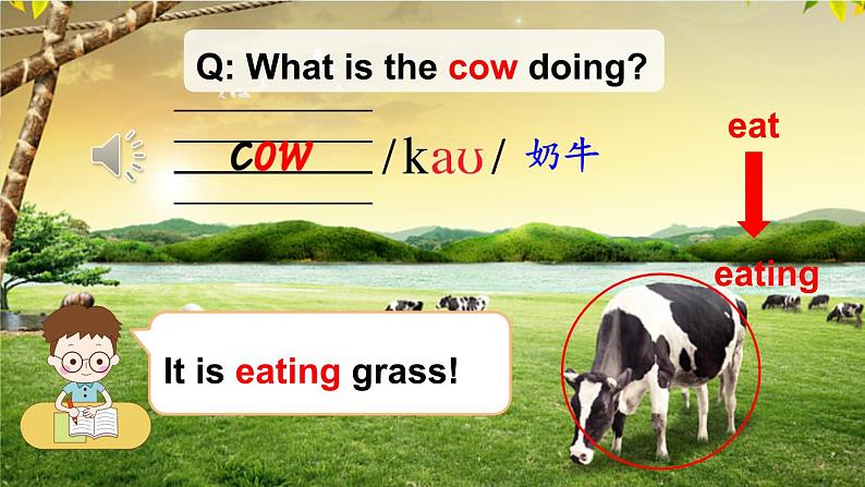 Module 3 Unit 2 The cows are drinking water（课件+素材）外研版（三起）英语六年级下册05