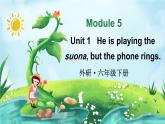 Module 5 Unit 1 He is playing the suona, but the phone rings（课件+素材）外研版（三起）英语六年级下册