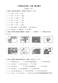 2023-2024学年江苏省南京市江宁区译林版（三起）五年级上册期中练习英语试卷（解析版）