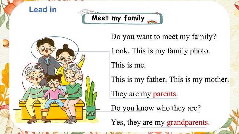 人教PEP版四年级英语上册 Unit6 Meet my family!  英语课件05