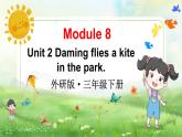 Module 8 Unit 2 Daming flies a kite in the park（课件+素材）外研版（三起）英语三年级下