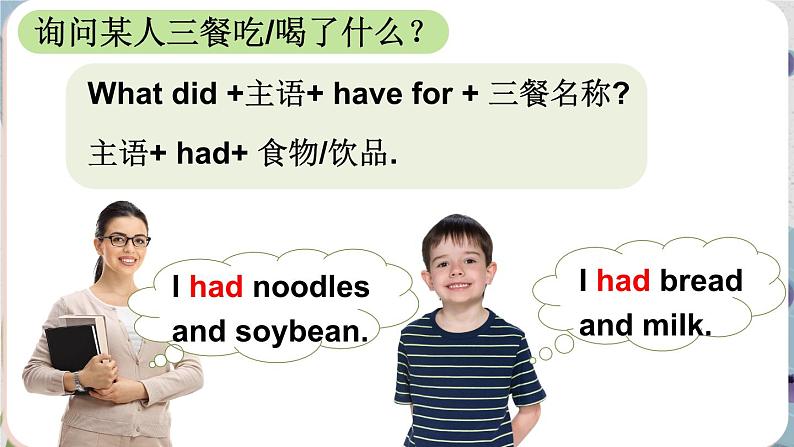 Module 3 Unit 1 She had eggs and sausages （课件+素材）外研版（三起）英语五年级下07