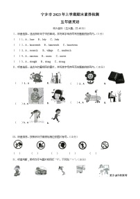 2022-2023学年湖南省长沙市宁乡市湘少版（三起）五年级下学期6月期末英语试卷（解析版）