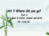 人教PEP版英语 六年级下册 Unit 3 Part A 第1课时 课件+音视频素材