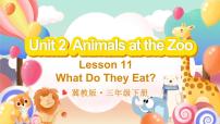 小学英语冀教版 (三年级起点)三年级下册Lesson 11 What Do They Eat?优秀ppt课件