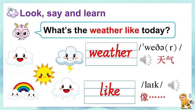 Unit 9 What's the weather like 第一课时（Part A，Part B）（课件+素材）湘少版（三起）英语三年级下册03