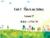 人教精通版英语 三年级下册  Lesson 17 课件+音视频素材