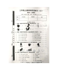 江西省宜春市丰城市2023-2024学年三年级上学期月考英语试题