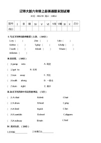 期末（试题）辽师大版（三起）英语六年级上册