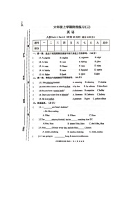 甘肃省庆阳市宁县太昌乡小学联考2023-2024学年六年级上学期12月月考英语试题