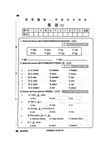 甘肃省白银市景泰县实验小学2023-2024学年五年级上学期期中考试英语试题