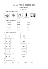 2022-2023学年河南省周口市沈丘县沈丘县中英文学校外研版（三起）三年级上册期中复习英语试卷