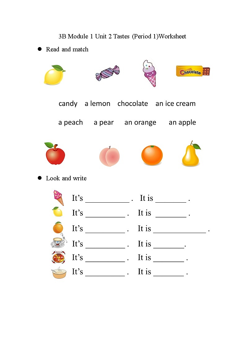 （广深）沪教牛津版六三制 3B Unit 2 Tastes Period 1 课件+教学设计01