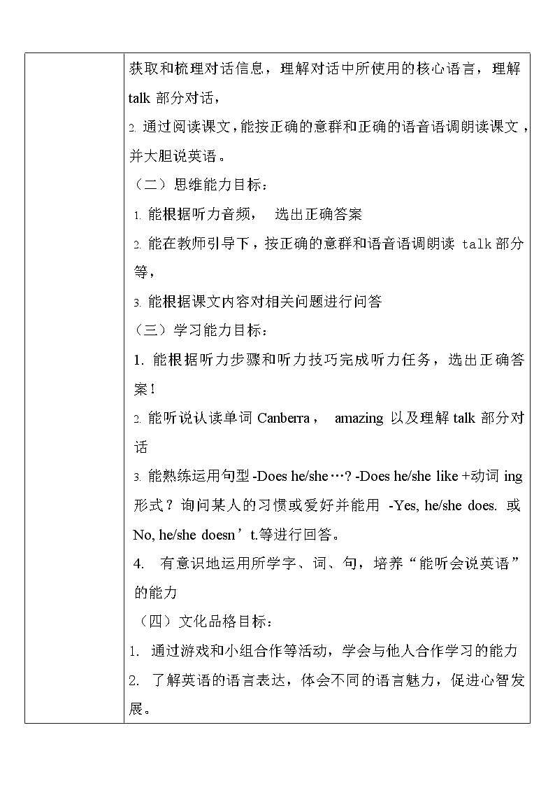 Unit 5 What does he do？ PB let's talk （教案）人教PEP版英语六年级上册02