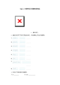 人教版PEP英语三上 Unit 1 打招呼及介绍拥有的物品（期末专项测评含答案）