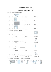 外研版英语三上 Module 3 Unit 1 素质评价（测评含答案）