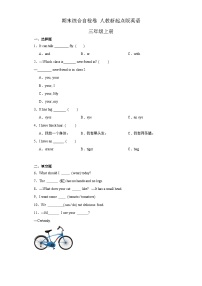 期末（试题）人教新起点版英语三年级上册