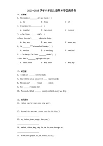 期末（试题）译林版（三起）英语六年级上册