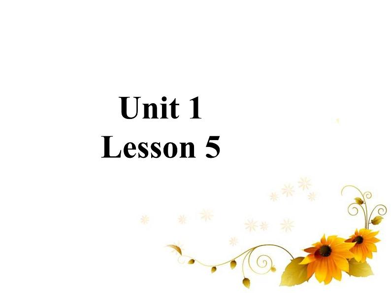 清华版（一起）小学英语四年级下册 同步课件 《Unit 1 Home sweet home  Lesson 5》 课件01