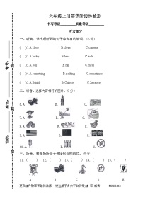 山东省潍坊安丘市2023-2024学年六年级上学期12月月考英语试题(1)