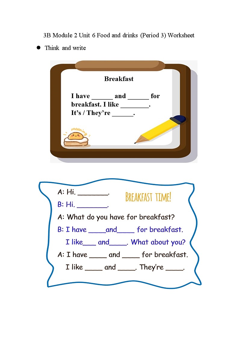 （广深）沪教牛津版六三制 3B Unit 6 Food and drinks Period 3 课件+教学设计01