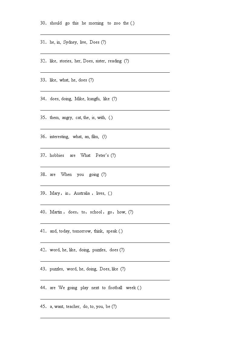 专题06 连词成句--2023-2024学年六年级英语上册期末专项复习（人教PEP版）03
