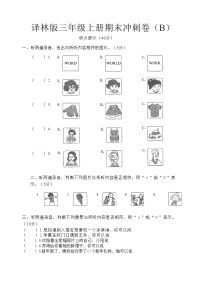 译林版（三起）英语三年级上册期末冲刺卷（B）