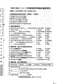 辽宁省沈阳市大东区2023-2024学年六年级上学期期末英语试题