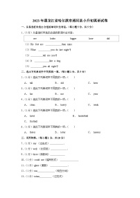 2023年黑龙江省哈尔滨市通河县小升初英语试卷