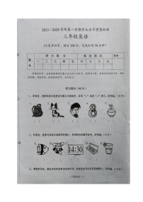 广东省梅州市丰顺县2023-2024学年三年级上学期期末考试英语试题