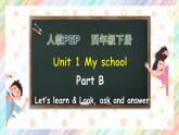 【核心素养】人教PEP版四年级下英语Unit 1  My school PartB let’s learn（PPT课件+教案+习题）