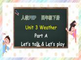 【核心素养】人教PEP版四年级下英语Unit 3 Weather Part A let’s talk（PPT课件+教案+习题）